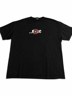 Lost Men’s Vintage Y2K Black Graphic T-Shirt Skate Streetwear Size XL